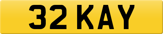 32 KAY private number plate